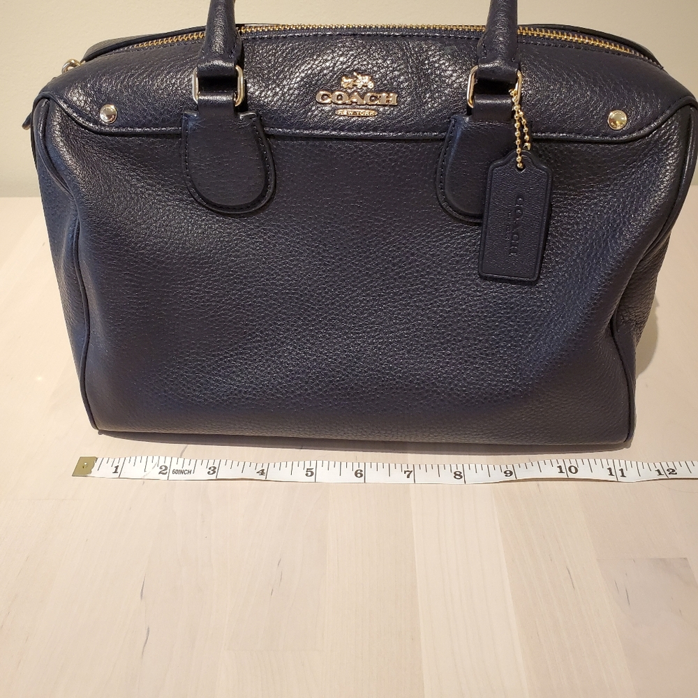 NWOT Authentic Coach Black leather Satchel Bag - Picture 8 of 16
